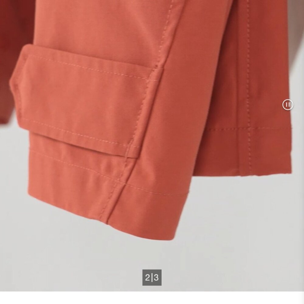 Uniqlo Cotton Blend Parka, Size Medium, Red, Hood Lightweight AdjustableWaist - Picture 15 of 15